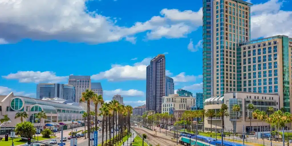 California tenant representation commercial real estate advisors San Diego skyline
