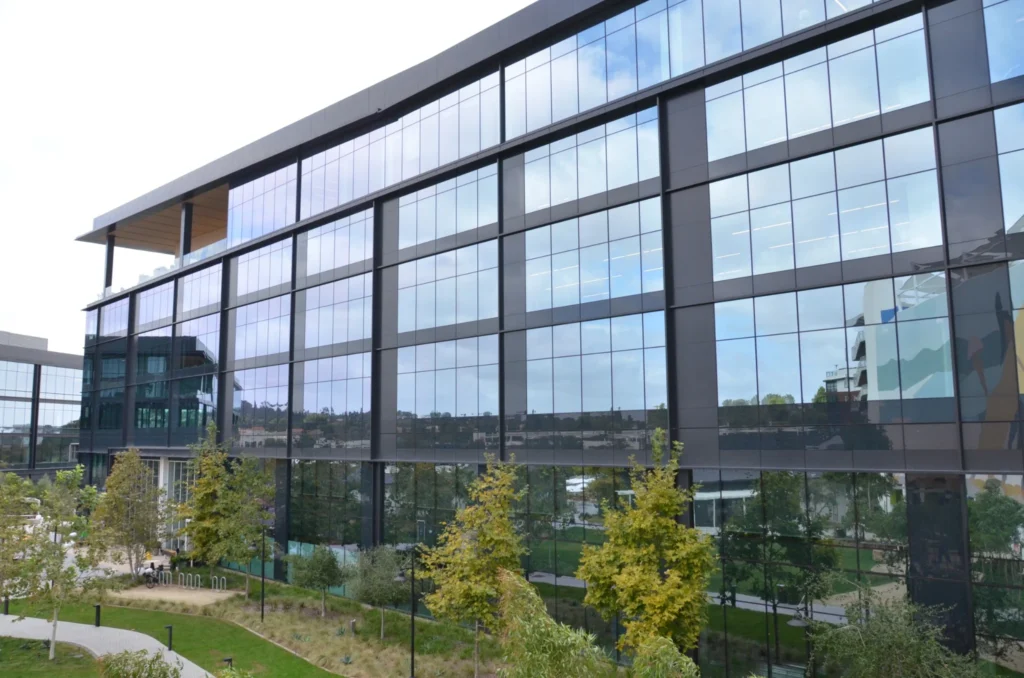 Modern commercial office building representing tenant-only commercial real estate advisory services