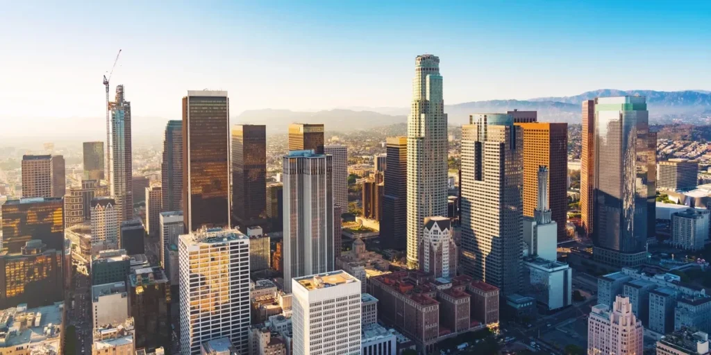 Los Angeles skyline representing tenant representation commercial real estate services