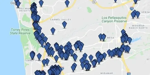 San Diego commercial real estate market map used for tenant site selection