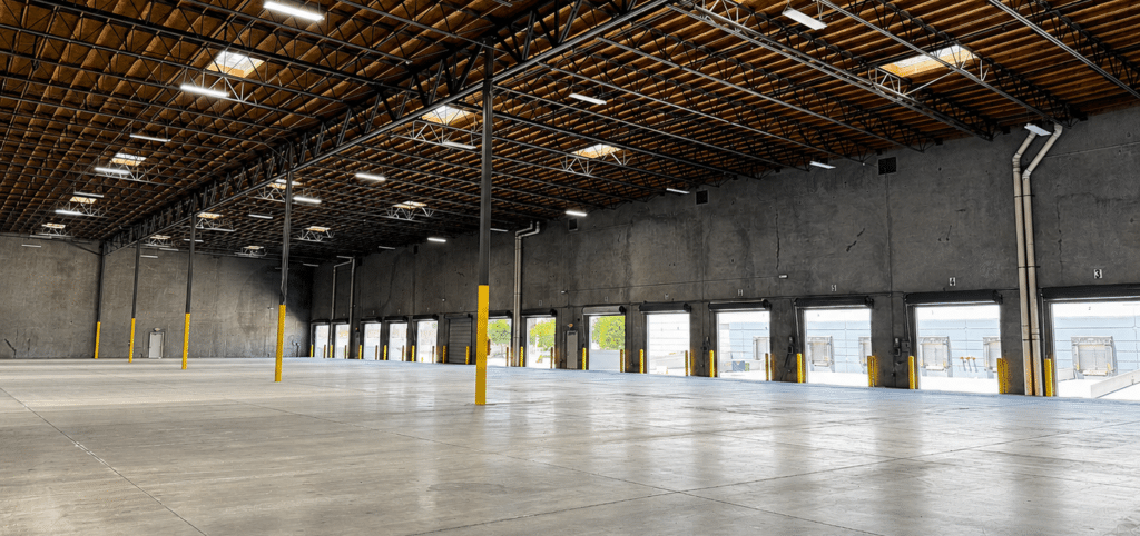 Riverside industrial space for lease with warehouse loading and truck access