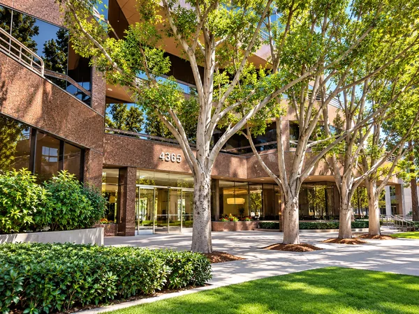 Commercial office building exterior illustrating Inland Empire office space